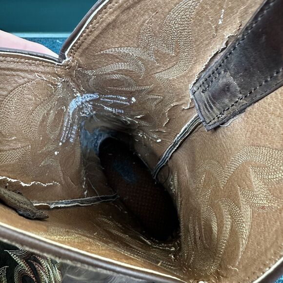 Justin Boots Mens 8.5 EE Brown Leather Tall Western Cowboy Country main image 13